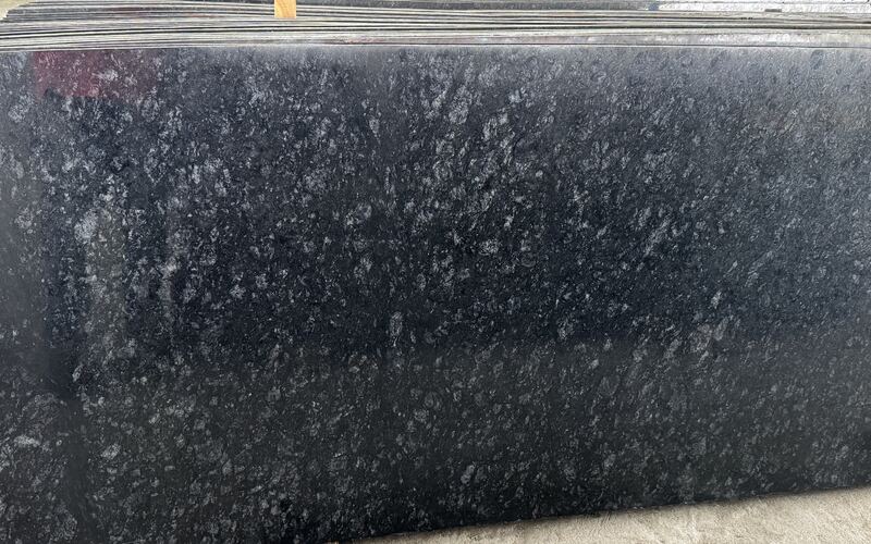 Black Pearl polished granite slab