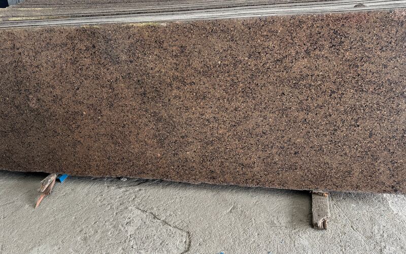 Tan Brown polished granite slab