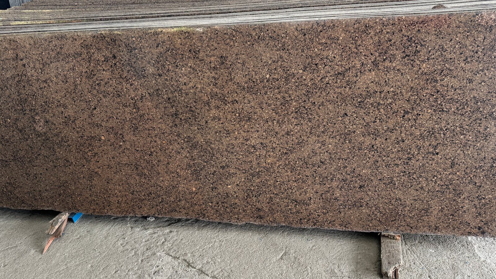 Tan Brown polished granite slab